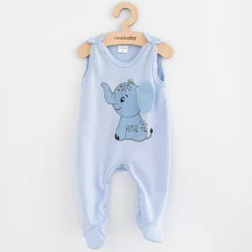 Baba pamut rugdalózó New Baby Happy Elephant blue