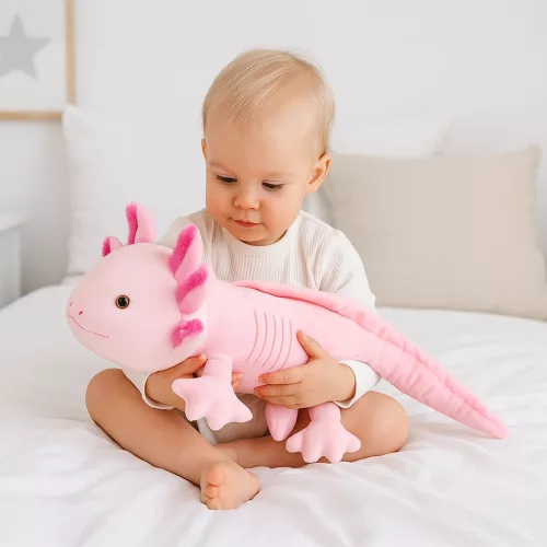 Baby Mix plüss axolotl 45 cm rózsaszín