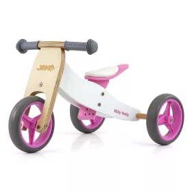   Gyerek multifunkciós fa futóbicikli Milly Mally Jake Classic Pink