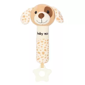 Baby Mix plüss csörgő sípolóval – Barna kutyus