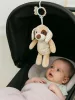 Zenélő plüssjáték csipesszel Baby Mix barna kutya