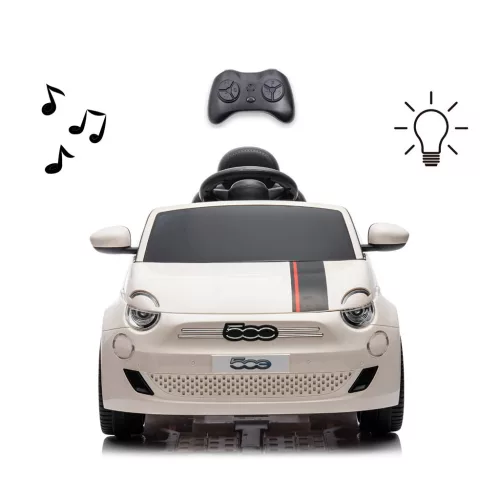 Elektromos autó Milly Mally Fiat 500e fehér
