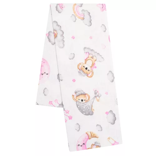 Flanel pelenka nyomtatott mintával New Baby koala rózsaszín