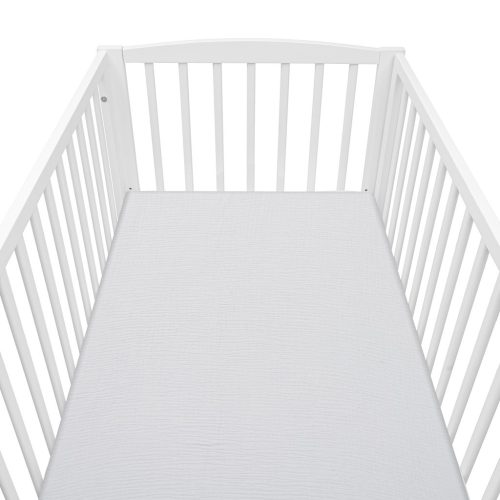 Muszlin kiságyba való lepedő New Baby 120x60 cm szürke