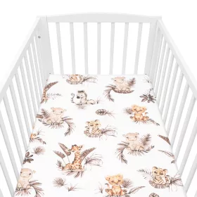   Pamut kiságyba való lepedő pamut New Baby Safari 120x60 cm