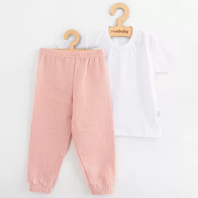   Baba pamut szett póló és nadrág New Baby Kindergarten rózsaszín