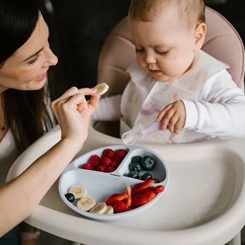 Baby Ono szilikon baba kanál, 2 darab, rózsaszín és lila