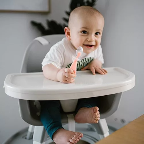 Baby Ono szilikon baba kanál, 2 darab, rózsaszín és lila