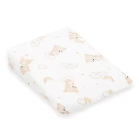   Baba párna huzat- ék alakú New Baby BASIC fehér 30x37 cm bear beige