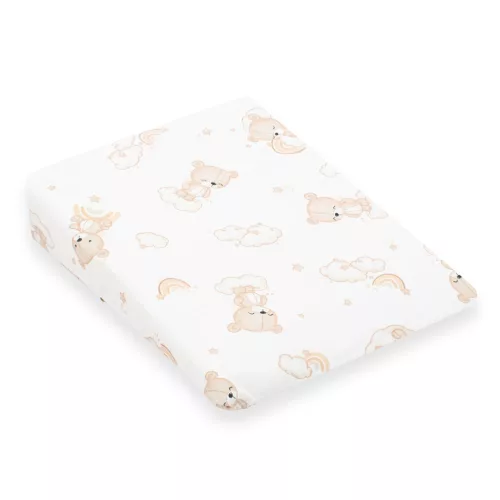 Baba párna huzat- ék alakú New Baby BASIC fehér 30x37 cm bear beige