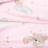 Baba párna huzat- ék alakú New Baby BASIC fehér 30x37 cm bear pink