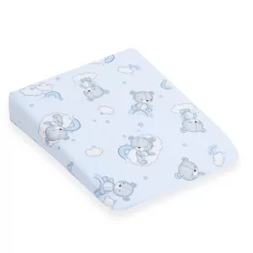   Baba párna huzat- ék alakú New Baby BASIC fehér 30x37 cm bear blue