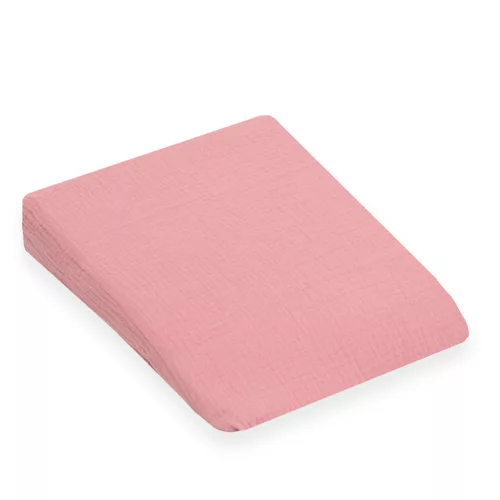 Muszelin Baba párna huzat- ék alakú New Baby STANDARD 30x37 cm pink