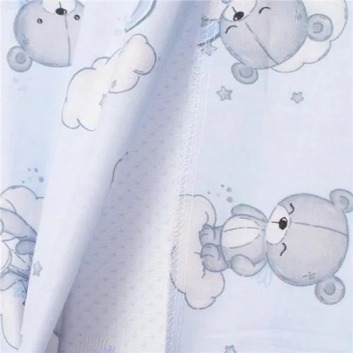 Baba párna huzat- ék alakú New Baby BASIC 59x37cm bear pink
