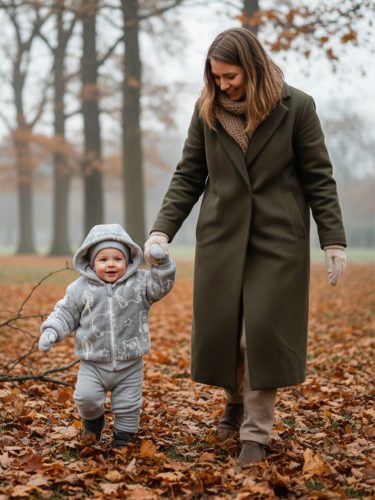 Baba bélelt Wellsoft téli kapucnis pulóver New Baby Winter times