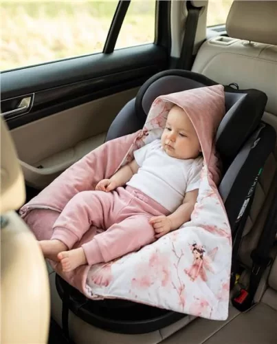 Bélelt babatakaró, pólya autós hordozóba New Baby pink