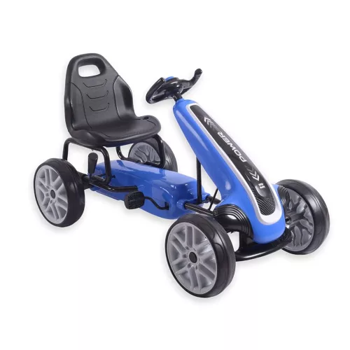 Go-kart Milly Mally Power pedálos gyerek gokart kék