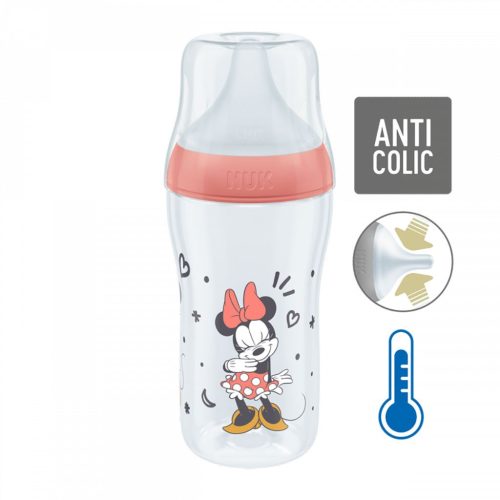 Baba cumisüveg NUK Perfect Match MICKEY Temperature Control 260 ml red