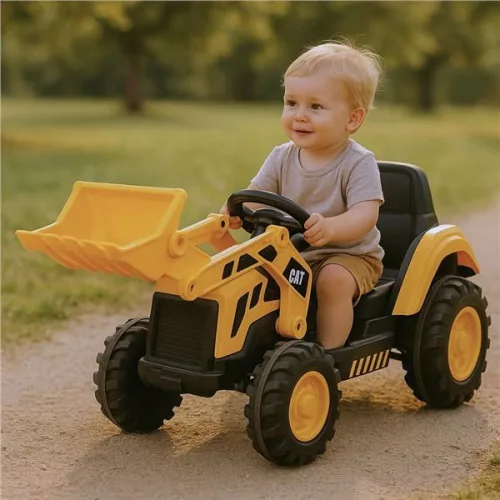 Gyermek elektromos traktor Baby Mix CAT sárga