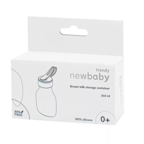 Szilikon anyatejes cumisüveg New Baby barna