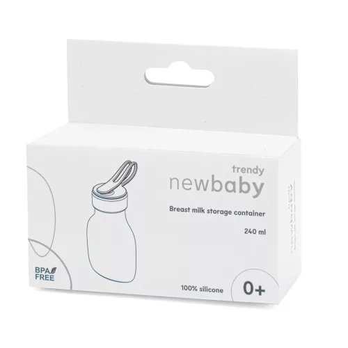 Szilikon anyatejes cumisüveg New Baby kék