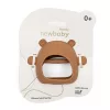 Szilikon kézi rágóka maci New Baby karamellbarna