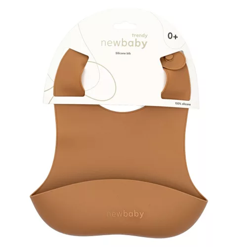 Szilikon előke New Baby barna