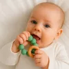 Baba szilikon rágóka gyöngyökkel New Baby szürke