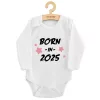 Gyermekek body nyomtatással New Baby BORN IN 2025 pink