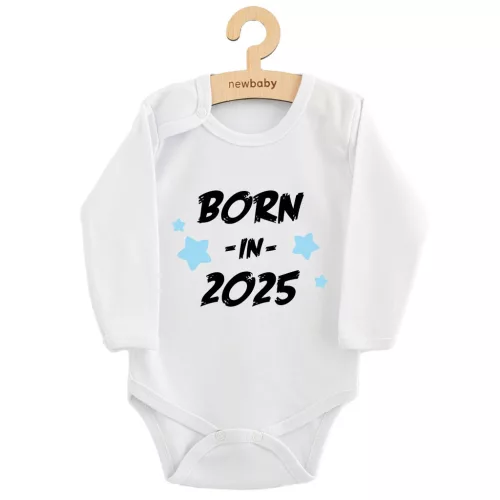 Gyermekek body nyomtatással New Baby BORN IN 2025 blue