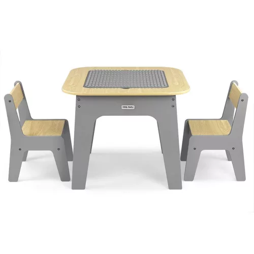Gyerekasztal és szék Milly Mally Olaf Blocks Dark Grey