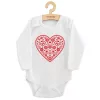 Baba body nyomtatással New Baby Népi minta piros szív