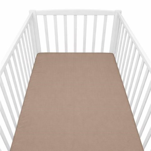 Pamut kiságyba való lepedő pamut New Baby 120x60 cm cappuccino