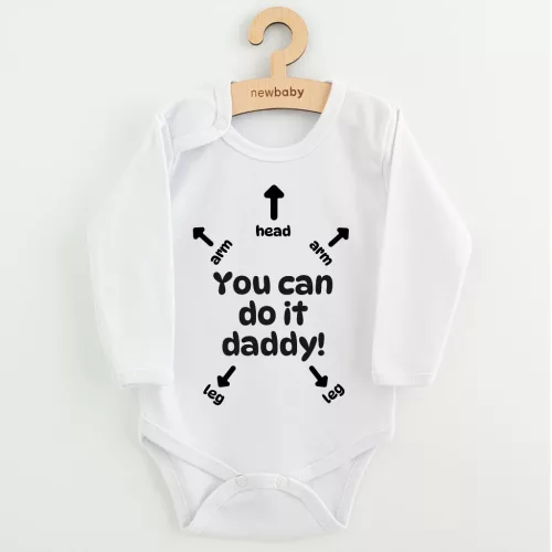 Baba body nyomtatással New Baby You can do it daddy!