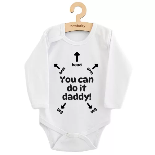 Baba body nyomtatással New Baby You can do it daddy!