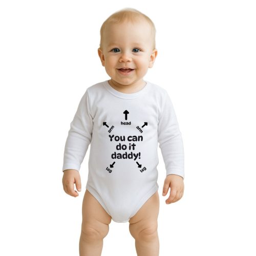 Baba body nyomtatással New Baby You can do it daddy!