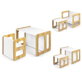   Milly Mally Stella 3 az 1-ben bútorkészlet - Asztal és szék Natural