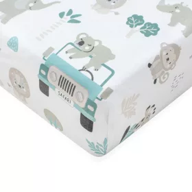   Pamut kiságyba való lepedő pamut New Baby Safari II 120x60 cm