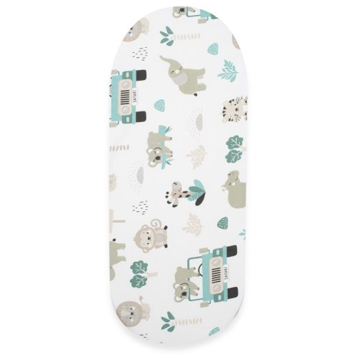 Pamut babakocsihoz való lepedő pamut New Baby Safari II 35x75 cm