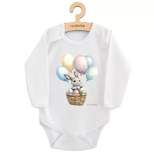 Baba body nyomtatással New Baby Nyuszi léggömbökkel