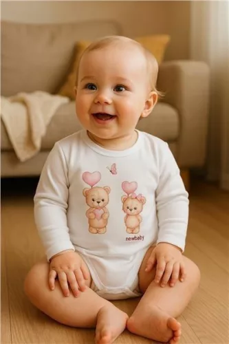 Baba body nyomtatással New Baby Love Bears