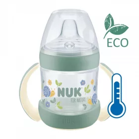   Baba tanuló itatópohár NUK for Nature hőmérséklet-jelzővel 6-18h zöld