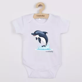 Baba body nyomtatással New Baby Dolphin- rövid ujjú