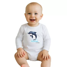Baba body nyomtatással New Baby Dolphin- rövid ujjú