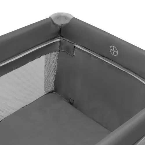 Baba utazóágy kihúzható tálalószekrénnyel Side Baby Mix szürke