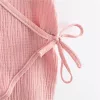 Baba muszlin kezeslábas New Baby pink