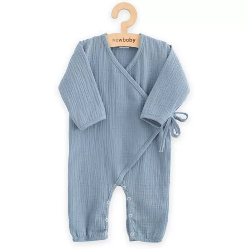 Baba muszlin kezeslábas New Baby blue