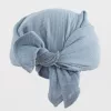 Nyári muszlin baba fejkendő napellenzővel New Baby blue