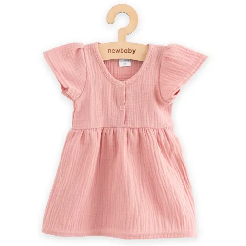 Baba muszlin ruha New Baby pink