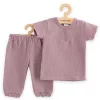 Baba muszlin szett póló és nadrág New Baby lavender